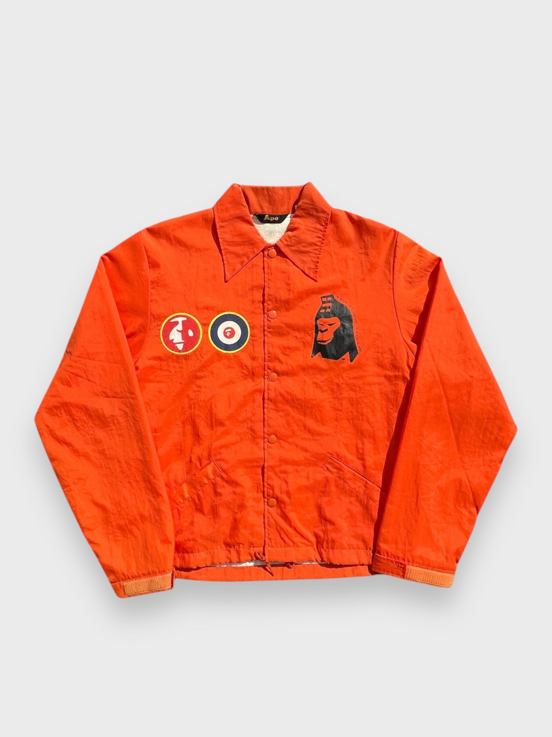 90s A BATHING APE COACH JACKET ORANGE Wakui