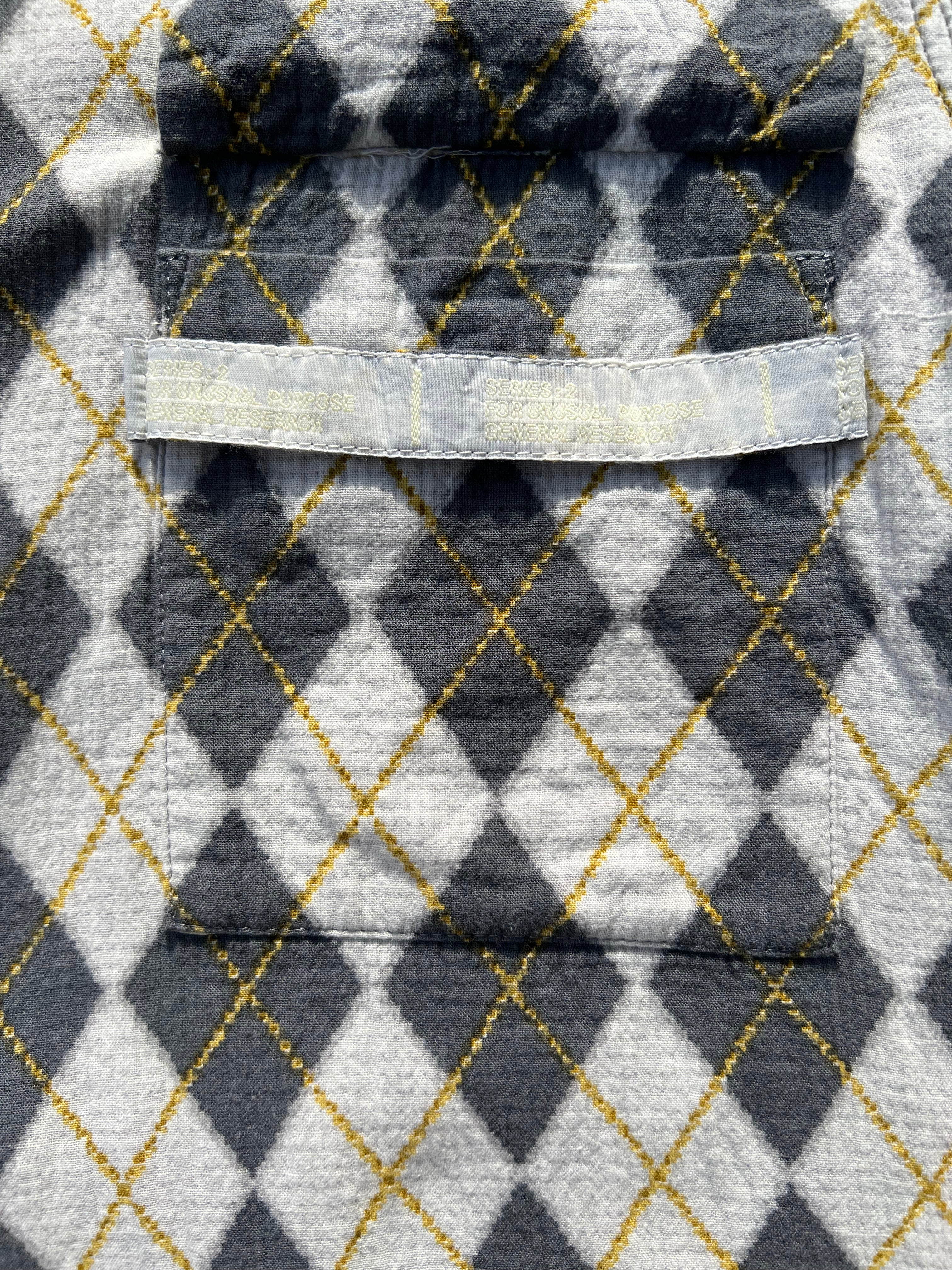 00s GENERAL RESEARCH ARGYLE SHIRT / M