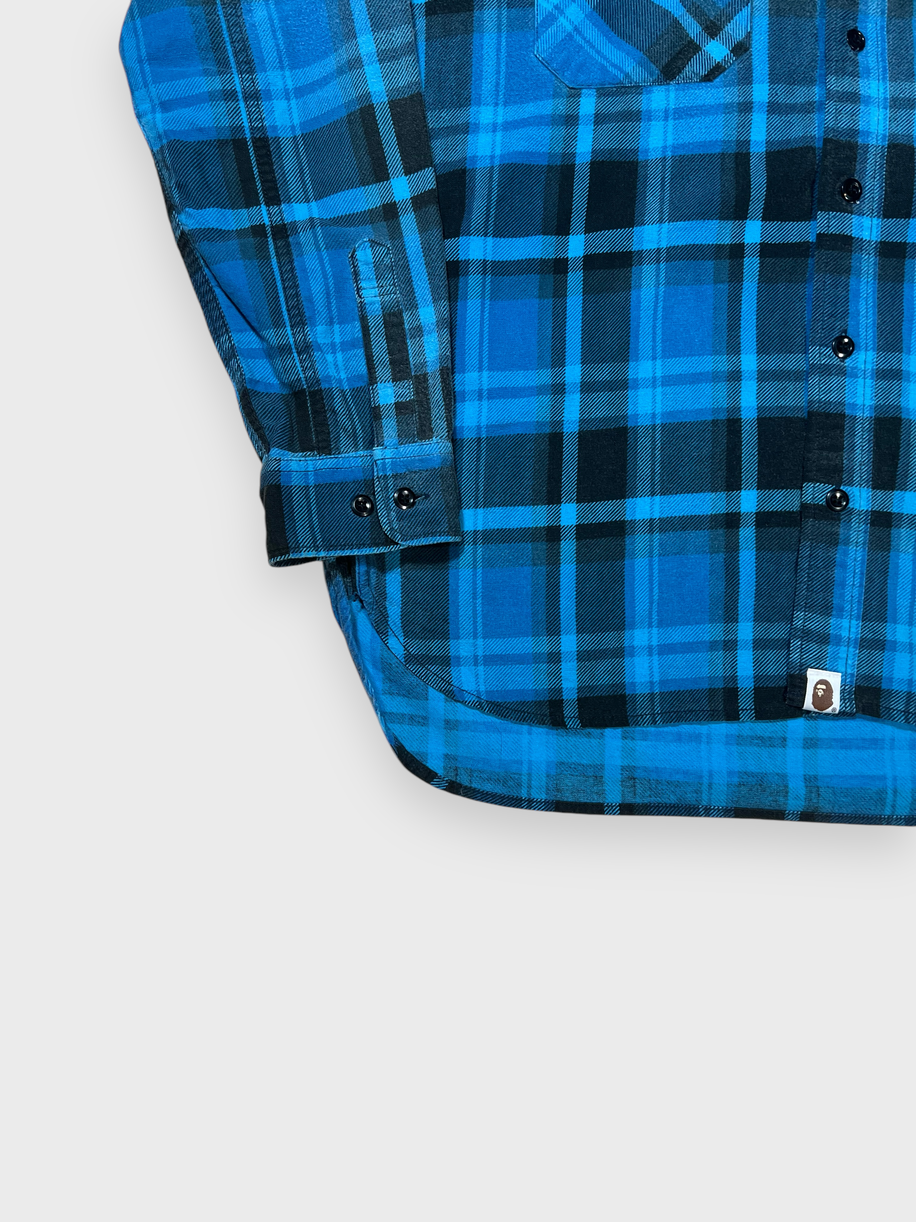90s A BATHING APE FLANNEL SHIRT / L