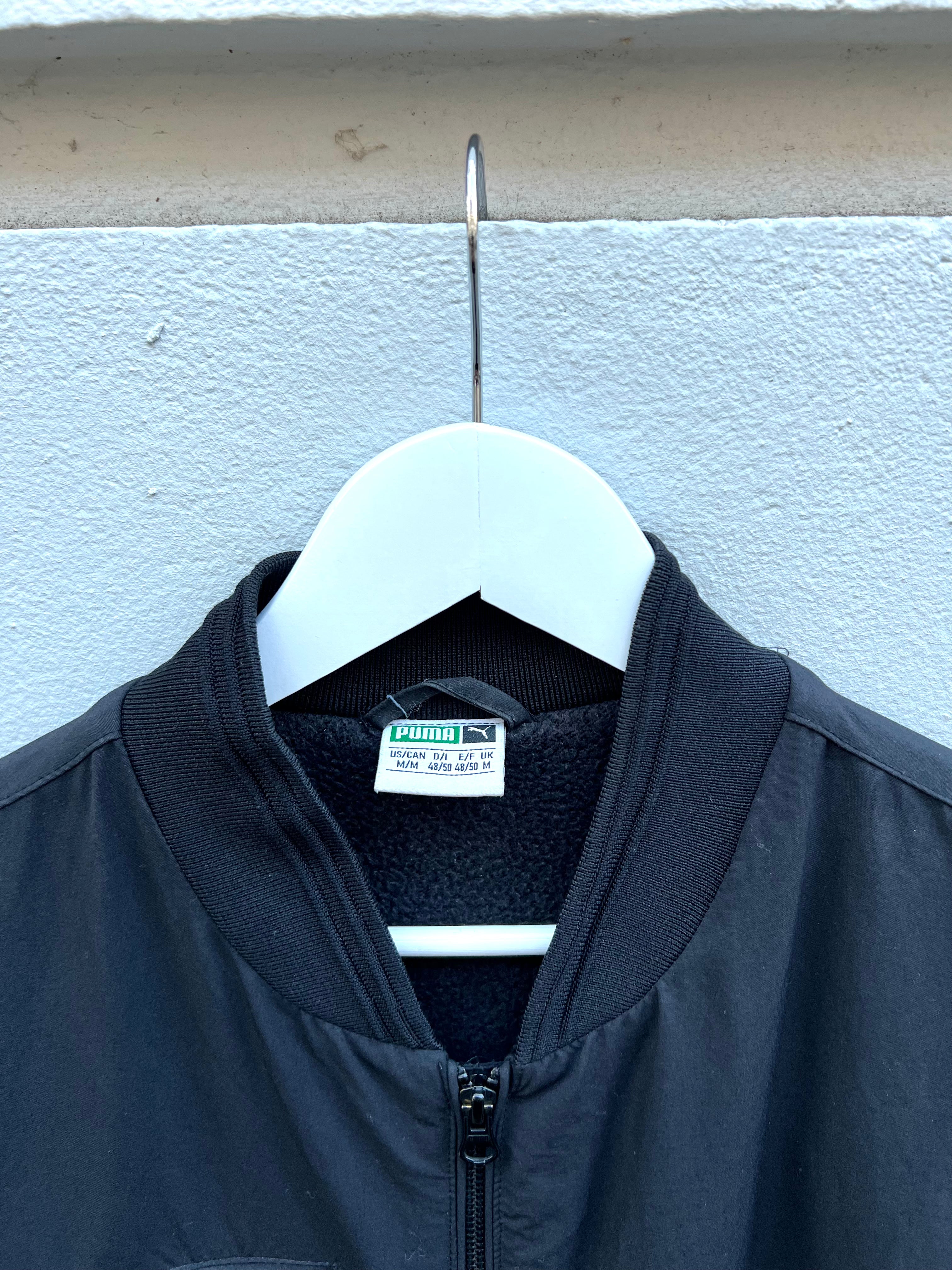 PUMA – Long Nylon Zip Jacket (Black, 2000s)