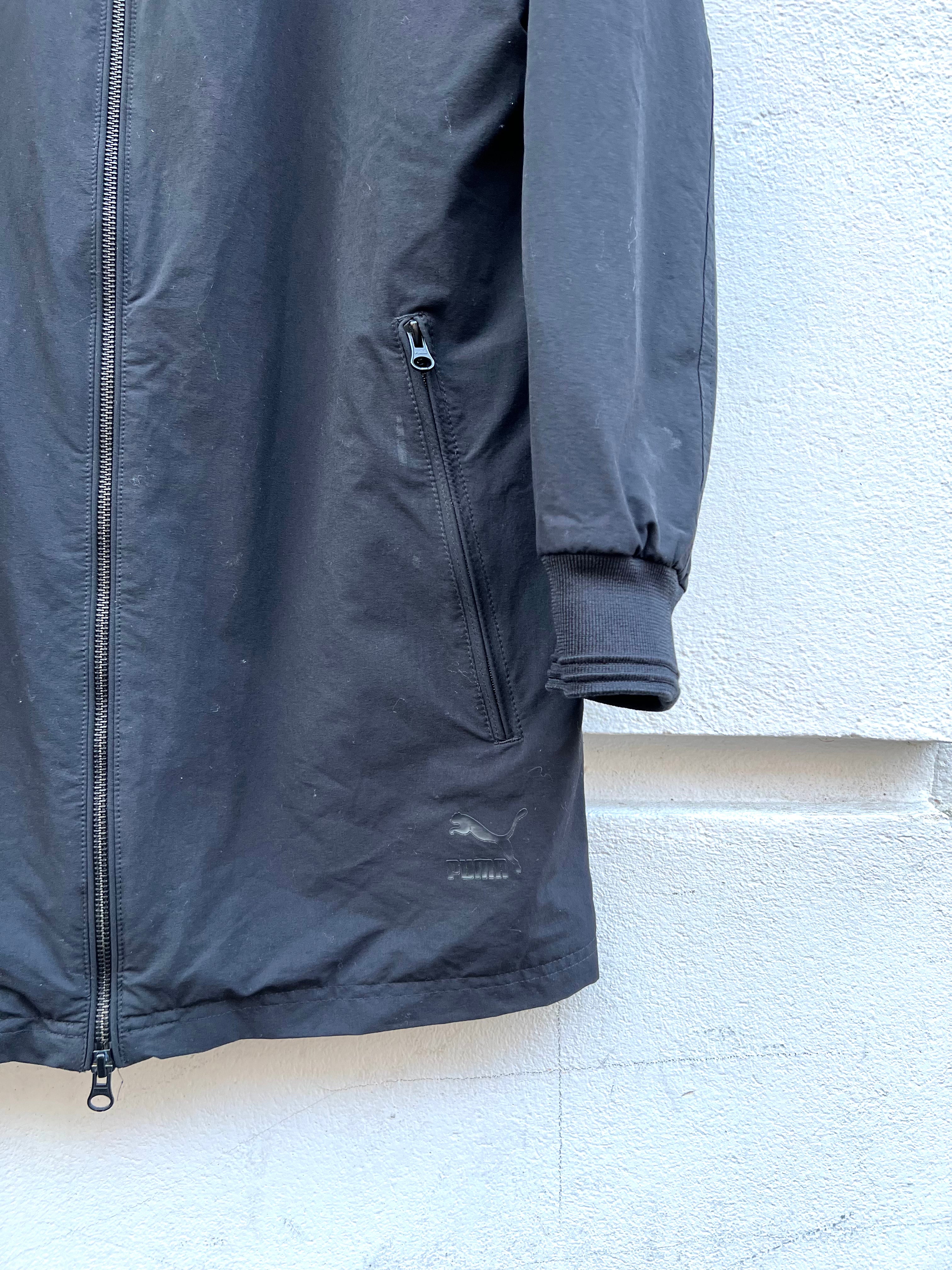 PUMA – Long Nylon Zip Jacket (Black, 2000s)